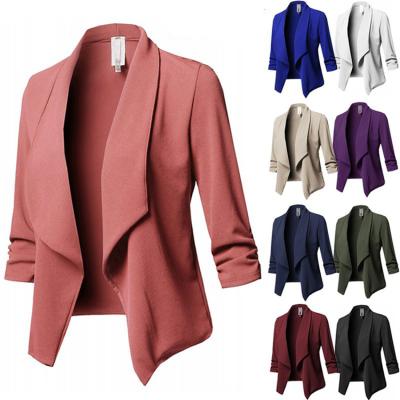 China Anti-Wrinkle Low Prices Fashion Oversized Veste Femme Crop Long Sleeve Jacket Slim Fit Fits Formal Ladies Women Tuxedo Blazers for sale