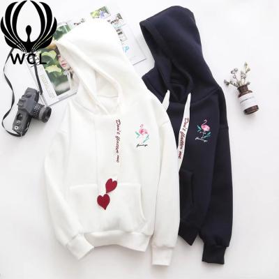 China Custom Anti-Wrinkle Casual Loose Sports Shear Cotton Graphic Premium Sweatshirt Cheapest Hoodies For Women for sale