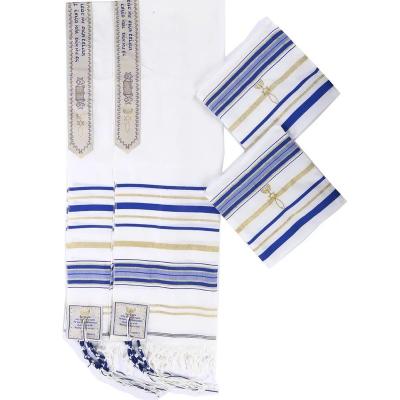 China From Polyester Manufacturer Directly For 8 Colors Polyester Prayer Shawl Jewish Tallit Israel Large Tallit for sale