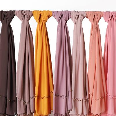 China Women Snap Shawl Polyester Malaysia Ruched Hijab Cotton Hijabs Ladies Tank Top Chiffon Hijab for sale