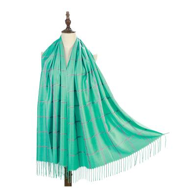 China Cashmere 2021 Kashmir floral shawls jacquard woven women's long pashmina cashmere shawl spring fall shawls wholesales for sale