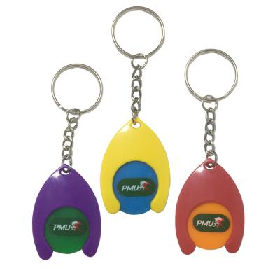 China Europe Promotion Plastic Coin Key Chain Series for sale