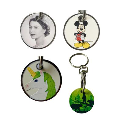 China Beautiful Color Shopping Trolley Coin Trolley Key Chain Durable Custom Design New Metal Key Chain For Sale for sale