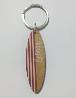 China 4 Color Wooden Shape Enamel Wood Embossing Printing Oval Key Chain for sale