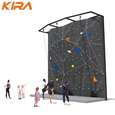 China Steel+Enginnering Plywood+Resin Adult and Children's Rock Climbing Wall For Complete Sport Park for sale