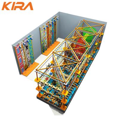 China Multi-Functional Indoor Adventure Park Course Indoor Playground Ropes Chase Challenge for sale