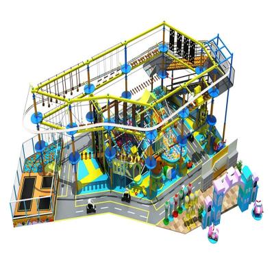 China Indoor Kids Plastic Obstacle Equipment Playground Adventure Playground Rope Course for sale