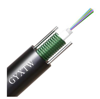 China Communications Security Cable GYXTW Fiber Cable Aerial Adss 6 Core 8 12 24 48 Core Outdoor Fiber Optic Cable for sale