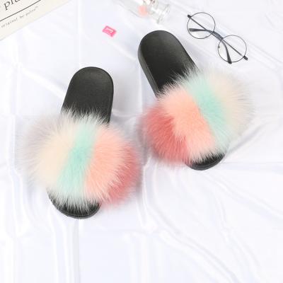 China Factory Sale Price Waterproof Fur Slides Fur Sandals For Women And Ladies for sale