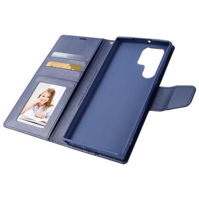 China Hanman Shockproof Mill For Samsung Galaxy S23 Ultra S23plus S21FE S20 Soft PU Wallet Leather Case Flip Stand Magnetic TPU for sale