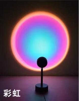 China Art Deco Nordic Modern Sunlight Lamp Colorful Rainbow Night Light Led Table Lamps Sunset Projection Lamp for sale