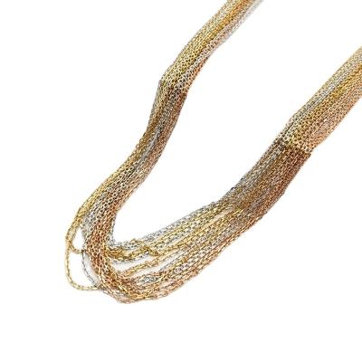 China wholesale 9K 14K 18K Real Gold 9K 14K 18K Gold Cross Chain Necklace,Solid Gold Cable Cross Chain Women Jewelry for sale