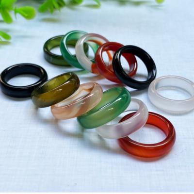 China Durable Natural Stone Jade Rings Green Jade Ring For Women for sale