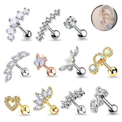 China 2022 Funny body piercing ear pierc ring jewelry stainless steel conch helix daith tragus cartilage stud earrings stud for sale