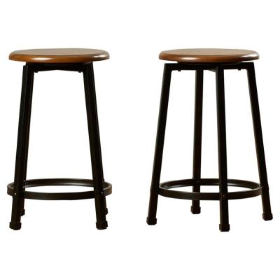 China Nordic modern luxury bar stool metal padded industrial round bar chair modern bar stool for sale