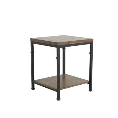 China Hot Selling Extendable Metal and Wood Square Black Coffee Table Contemporary Coffee Table for sale