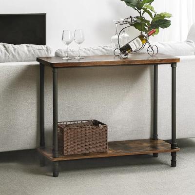 China (Other)Retro Design Adjustable Metal And Wood Material Can Customized Console Table For Living Room for sale