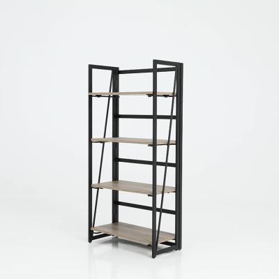 China (Others) 4 Layers Adjustable Industrial Exhibition Rack Lattice Shelf Living Room Furniture Wooden Shelves for sale