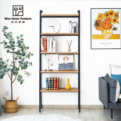 China (Other) Modern High Quality Adjustable Bookcase Metal Corner Ladder Shelf Etagere for Home Office Exhibition Rack for sale