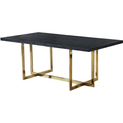 China Modern Dining Table Metal (Other) Adjustable Fashion and Attractive Design Dining Room Furniture and Wood Dining Table for sale