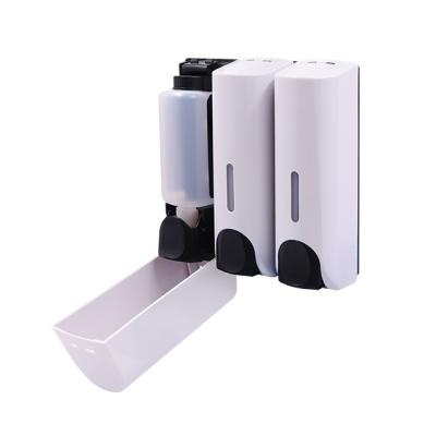 China Double Soap Dispenser 3*350ml 3 in 1 Shampoo Liquid Soap Dispensers Bathroom Accessories Pour Manual Soap Dispenser for sale