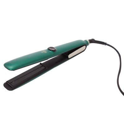 China Zhanshun Wholesale Ionic Green Flat Iron Ceramic Coating Plancha De Cabello Nano Hair Straightener With LCD Set for sale