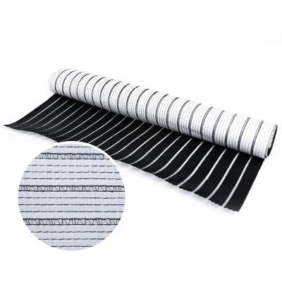 China Stable structure easily assembled factory direct black and white sunshade fabric shade net with 75% shading rate for sale