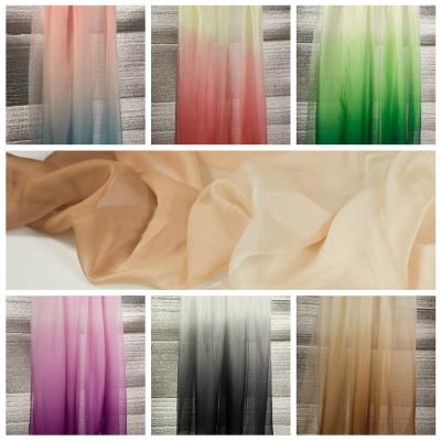 China QUICK DRY Soft Rainbow Tulle Fabric Gradient Tencel Chiffon For Dress Skirt Pastel Netting Fabric By The Meter 150cm Wide for sale