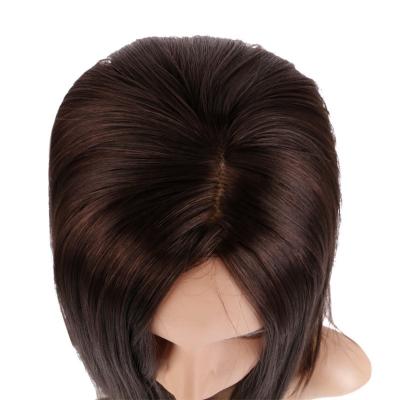 China Nature Soft Medium Length Natural Luster High Temperature Cured Synthetic Fiber Wig Hair Ombre Wig for sale