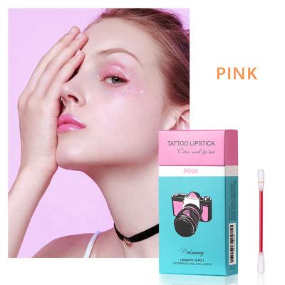 China 20 PICTURE/Box of Original Portable Waterproof Cotton Pad Lip Tint 0.15ml*20 Pink Color Cotton Pad Lip Gloss Lip Gloss for sale