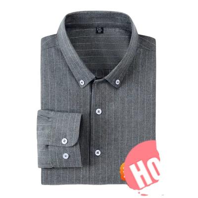 China Anti-Wrinkle Mens Standard Slim Long Sleeve Organic Cotton Plaid Shirt Under $10 for sale