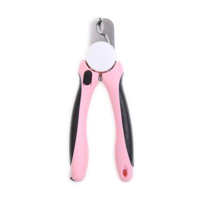 China Self-Cleaning Stocked Mold Brush Dog Nail Clippers Trimmer With Safety Guard To Avoid Over Cutting for sale