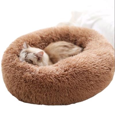 China Custom Eco Friendly Washable Round Dog 70cm Cat Mattress Pet Bed Cushion Removable Cover 40cm 50cm 60cm for sale