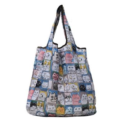 China Printed Printing Folding Eco-friendly Custom To Reuse Cotton Canvas Simple Organic Waterproof Packing Design Reusable Foldable Shopping Bag for sale