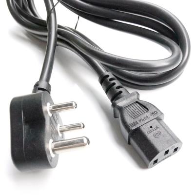 China India Three Core 0.75 Gauge Power Plug Power Cable 3 Tail Product India ISI Large And Small Electronic ISI 1293 Wiring for sale