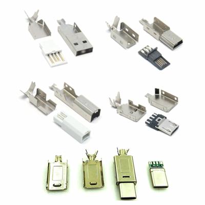 China Board and Wire DIY 24pin USB 3.1 Type C Male and Female Plug and Socket Connector SMT Type with PC Wire Connector for sale