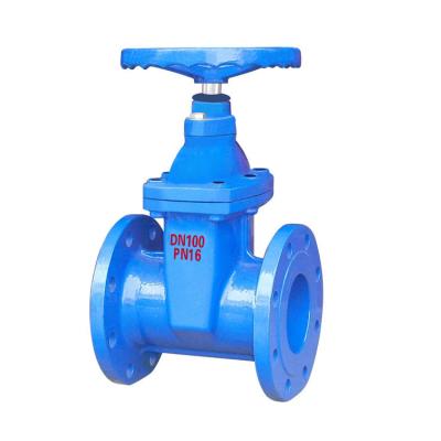 China General Water OS Y Rubber Malleable Iron DN100 4 Inch Standard China TIANJIN Standard Manual Medium Temperature Seal Blue Soft Gate Valve for sale