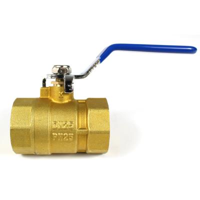 China 2PC OEM 1/4in-4in Brass General Water Gas Oil Gas 1/4-4 Inch Ball Valve BSPT Threaded Type General Ball Valve for sale