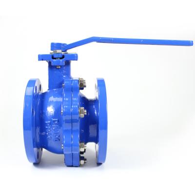 China Iron Body CF8 Ball Body General Ductile ANSI JIS 2PC Flange 2PC Ball Valve for sale