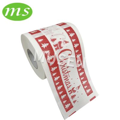 China Virgin Wood Pulp Custom Santa Claus Printed Toilet Paper Funny Gag Gifts For Christmas For Xmas Holidays for sale