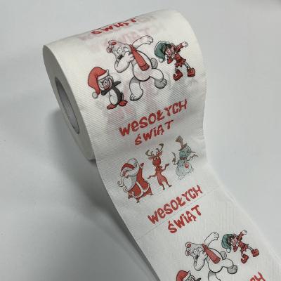 China Virgin Wood Papers Merry Christmas Toilet Paper Funny Christmas Decorations For Christmas Or Birthday Party Decorations for sale