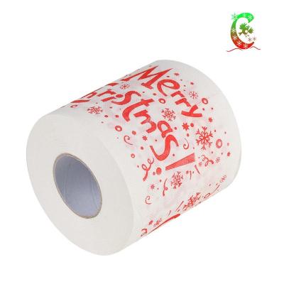 China Virgin Wood Pulp Xmas Toilet Paper Roll Christmas Gag Gifts Best For Adults for sale