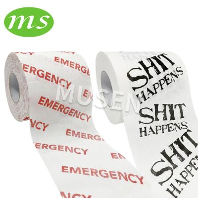 China Virgin shitty wood pulp factory supply direct emergency to happen toilet paper for funny for sale