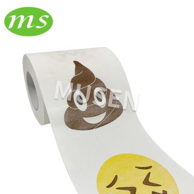 China Virgin Wood Pulp Creative Stool Expression Package Printing Toilet Paper Wood Pulp Absorbent Happy Birthday Toilet Paper For Gift for sale