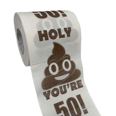 China Virgin Wood Pulp Happy Birthday Toilet Paper 50th Anniversary To Decorate Funny Funny Birthday Present Gifts For Girlfriend And Boyfriend Man/Women for sale