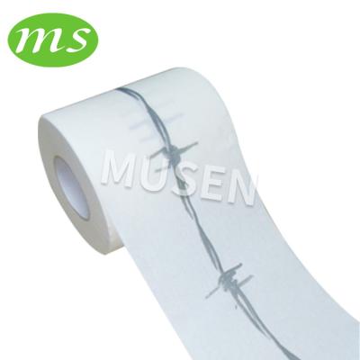 China Custom Printed Virgin Wood Pulp Barbed Wire Toilet Paper for sale