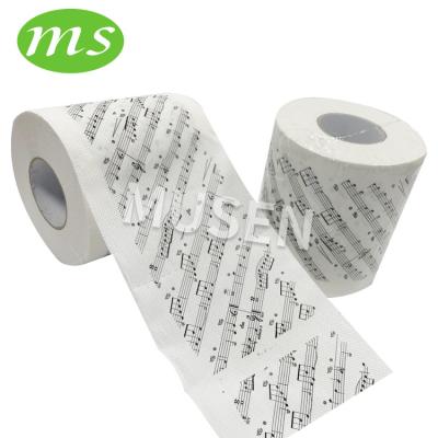 China Virgin Wood Papers Custom Sheet Music Printed Toilet Paper Roll for sale