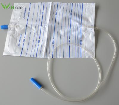 China PVC Urine Drainage Disposable Medical Collection Bag , Unire Bag 1000ml 1500ml 2000ml Adult / Pediatric for sale