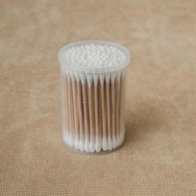 China Beauty Shops Stick Bamboo Wooden Plastic Paper Cotton Swab, Cotton Tip, Double End Cotton Bud for sale