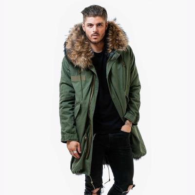 China China Factory Anti-shrink Fox Fur Hood Parka Men Winter Parka Luxury Fur Jacket for sale